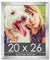 20x26 Solid Wood Picture Frame with UV-Resistant Acrylic & Acid-Free Backing, Available in 6 Finishes: Matte Black, Matte White, Metallic Bronze, Silver, Natural Wood Grain & Mahogany